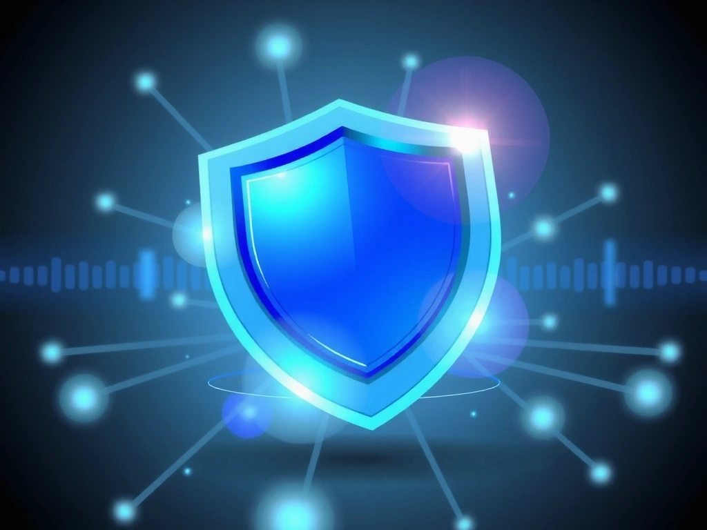 Ilustrație cu un scut de protecție a datelor